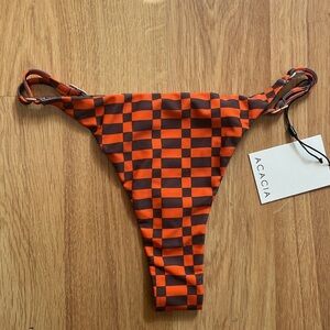 Acacia swimwear Ralphy  bottom bikini swim Clementine check print S M